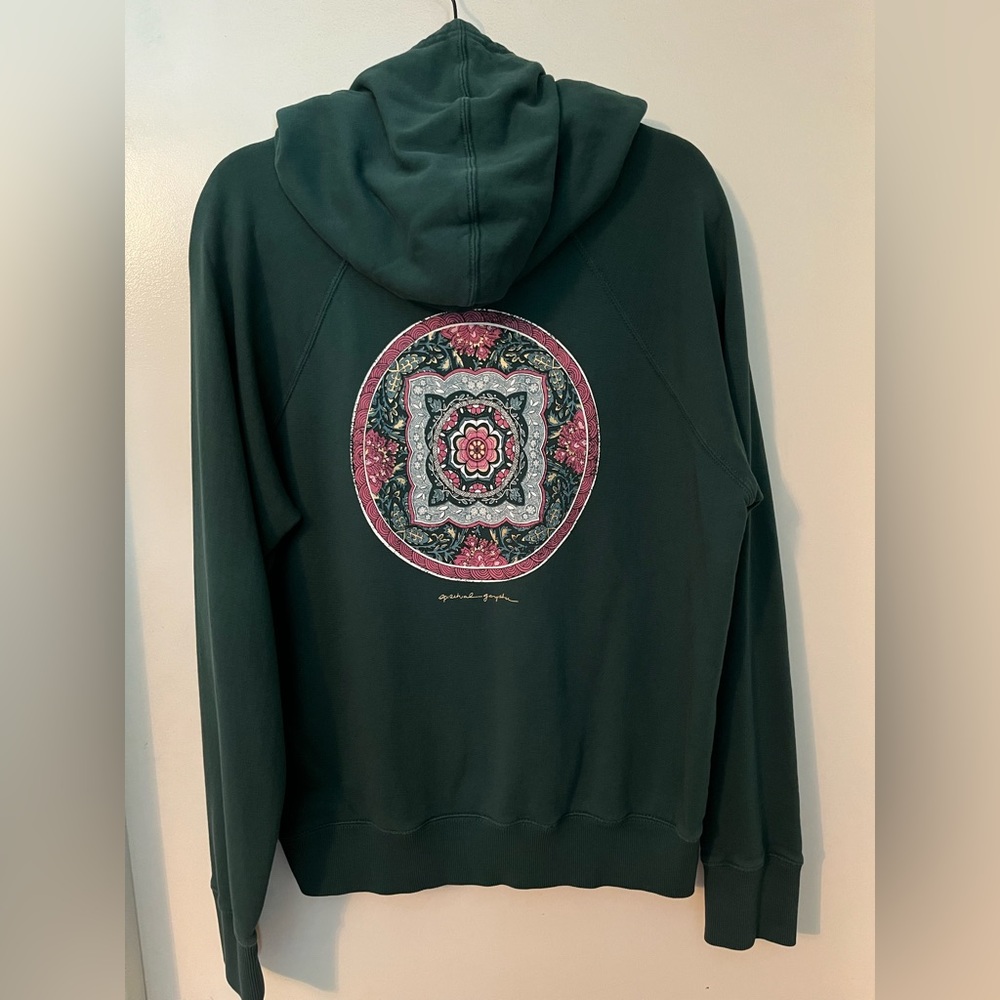 Spiritual Gangster Green hoodie with mandala size L
